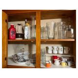 Glassware, Mugs, and Assorted Kitchen Items