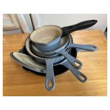 Blue Enameled Cast Iron Cookware by Cousances, Mad