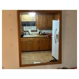 Framed Rectangular Wall Mirror With Wooden Frame