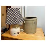 Table Lamp with Ceramic Base and No. 3 Stoneware C