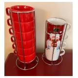 Stackable Mugs with Metal Racks