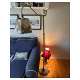 Two Decorative Lamps With Fabric Shades