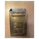 Vintage Brass Mailbox Missing Top