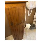 Wooden Storage Cabinet With Vertical Plank Design