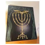 Painting Depicting a Menorah With Nature-Inspired