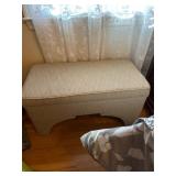 Fabric-Covered Storage Box with Hinged Lid