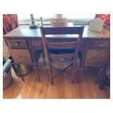 Sligh Company Wooden Desk With Brass Hardware
