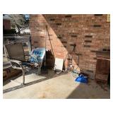 Outdoor Items Including Patio Chairs and Tools