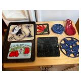 Decorative Trivets and Kitchenware, Including Cast