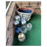 Glass Jars with Metal Lids and Tote Bag