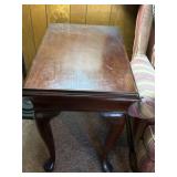 Wooden Side Table with Cabriole Legs