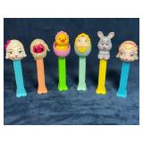 6 Assorted PEZ Candy Dispensers Easter Theme