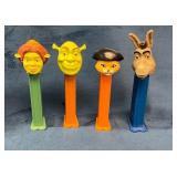 4 Shrek Character PEZ Dispensers Featuring Fiona,