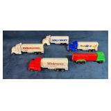 5 Pez Dispenser Trucks Featuring Retail Logos