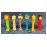 6 Peanuts Character PEZ Dispensers in Various Colo
