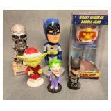 Bobble-head Figures Featuring Various Pop Culture