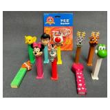 10 PEZ Dispensers and 1 PEZ Keychain Featuring Loo