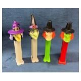 Four Halloween Witch-Themed PEZ Dispensers