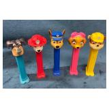 5 Paw Patrol PEZ Dispensers Featuring Chase, Marsh