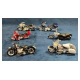 6 Maisto Die-Cast Harley-Davidson Motorcycles