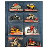 8 Hot Wheels 1:64 Scale Motorcycles with Removable