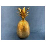 Gold-Toned Metal Pineapple-Shaped Container with R