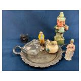 Ceramic and Metal Decorative Items Including Mr. L