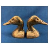 Brass Duck Head Bookends