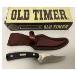 Old Timer 152OT Fixed Blade Knife with Leather She