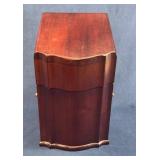 Wooden Silverware Box with Hinged Lid and Internal