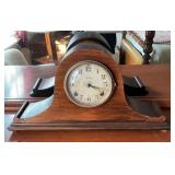 Ingraham Mantel Clock With Key in Wood Case