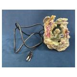 Angel-Themed Water Fountain Music Box with Power C