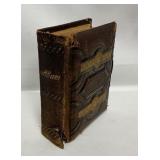 19th Century Leather-Bound Photo Album with Metal