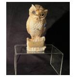 Porcelain Owl Sewing Pin and Scissor Holder