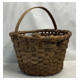 Mid-Size Antique Handcrafted Split Oak Basket