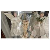 Decorative Figurines Including Angels, Cherub, and