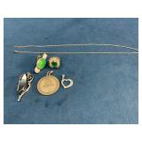 Silver Tone Costume Jewelry Assortment with Rings,