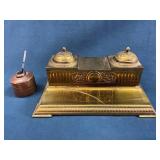 Brass Ink Blotter and Clay Ink Blotter Set with Du