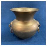 Brass Pot with Handles and Wide Rim