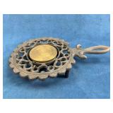 Electric Cast Iron Trivet with Brass Center Plate