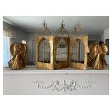 Gold-Tone Decorative Angel Figurines Set