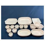 White Ceramic Bakeware and Ramekins