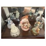 Angel and Nativity-Themed Ceramic Figurines with S