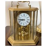 Bulova Brass Mantle Clock with Quartz Movement and