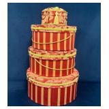 Fabric-Covered Hat and Accessories Decorative Boxe