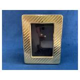 Brass Metal Picture Frame with Hinged and Velvety