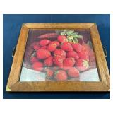 Framed Puzzle of Strawberries in 21 by 19 Inch Woo