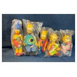 5 Sealed Simpsons Character Plush Toys