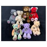 Eight State-Themed Collectible Plush Teddy Bears