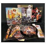 10- Harley-Davidson Embossed Metal Signs Featuring